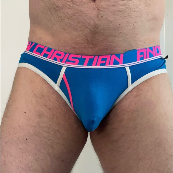 Andrew Christian Other - Andrew Christian Fly Tagless Almost Naked Brief in Electric Blue Size Large
